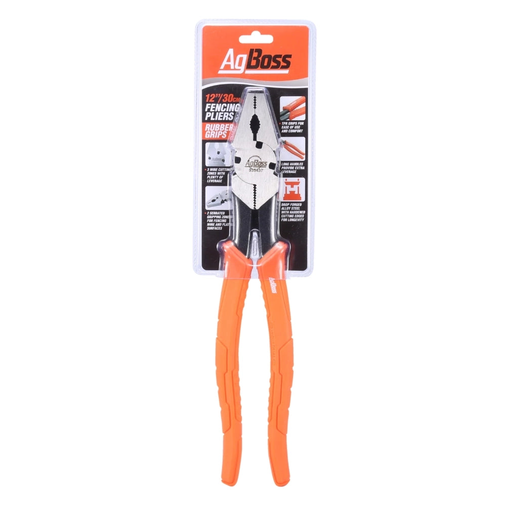 Fencing Pliers with Rubber Grips 12"