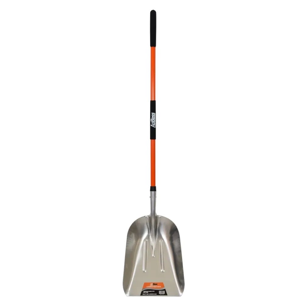 18200 - Hardware - Aluminium Grain Shovel Long Fibreglass Handle - Austral Ag