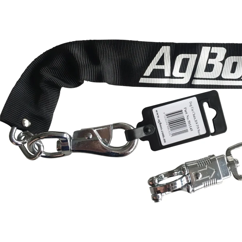 Dog Ute Chain with Bull & Panic Snap