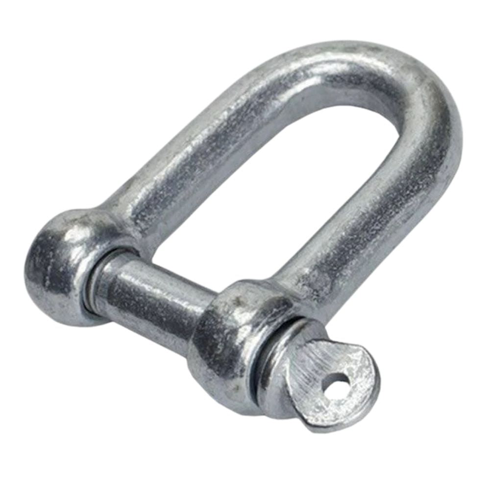 Metal shackle on a white background
