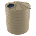 Beige plastic water storage tank on a white background