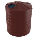 Dark red water storage tank on a white background