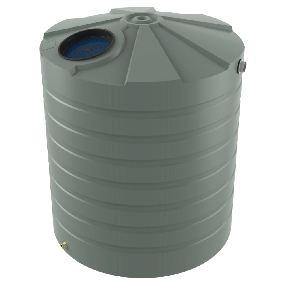 Gray water storage tank on a white background