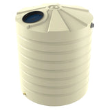 Beige plastic water storage tank on a white background