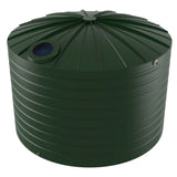Dark green water tank on a white background