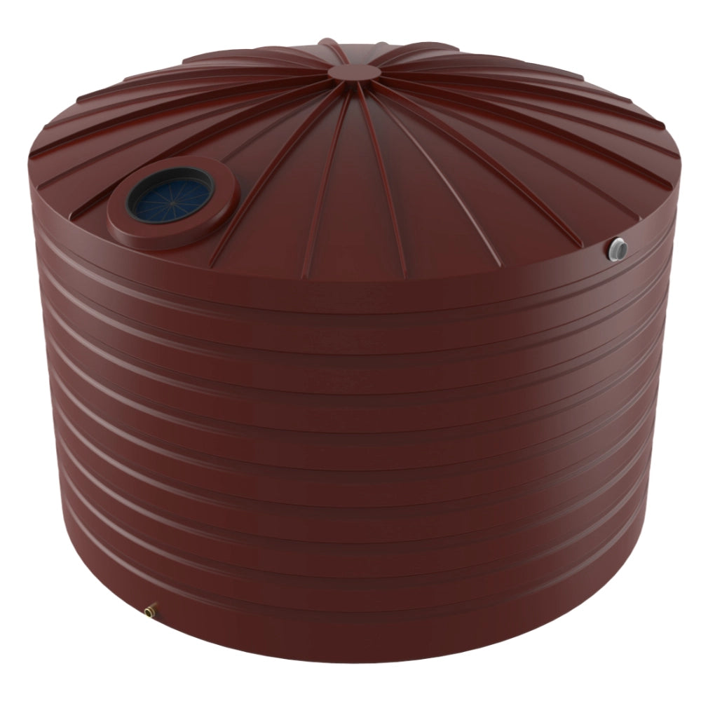 Dark red water tank on a white background