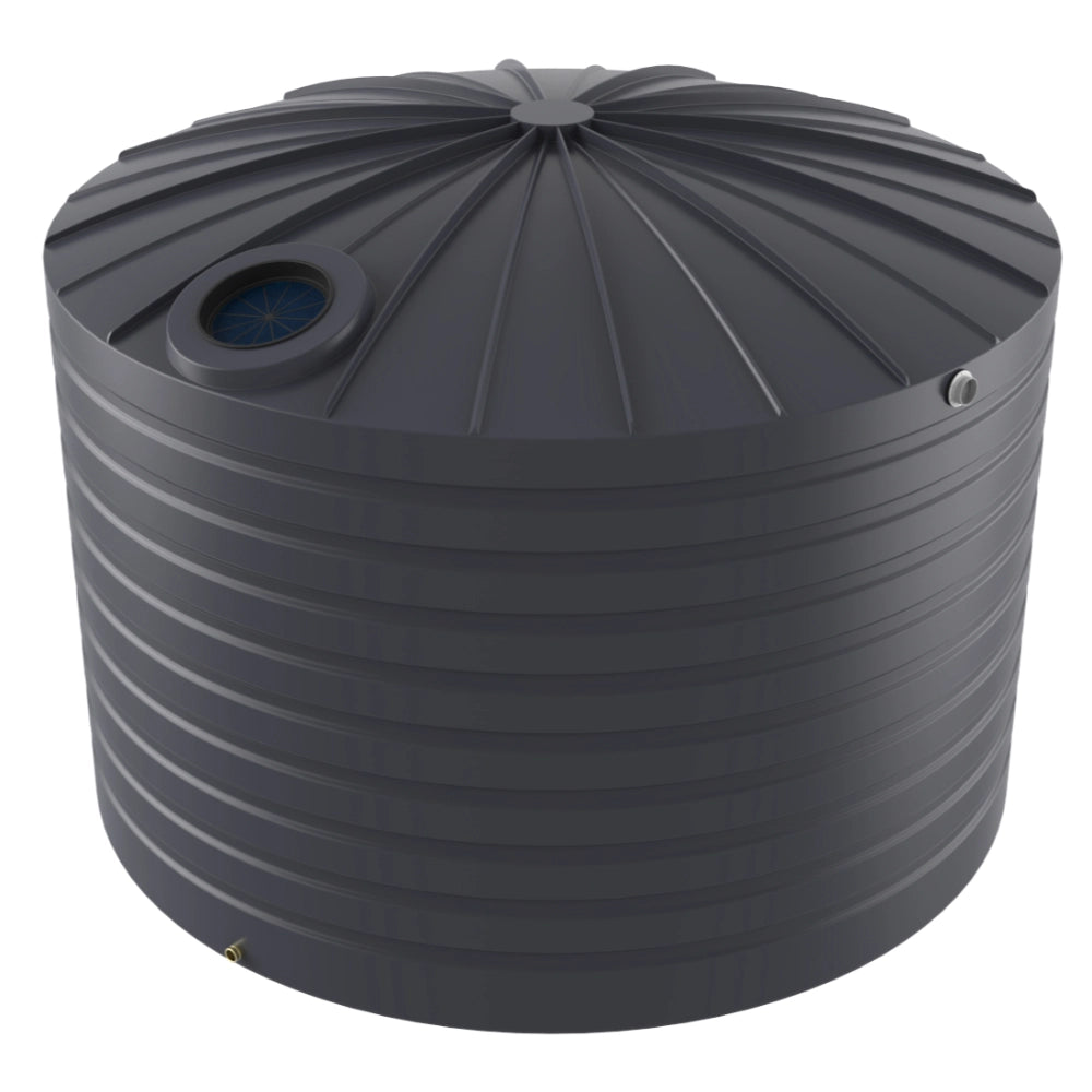 Grey blue water tank on a white background