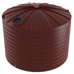 Dark red plastic water storage tank on a white background