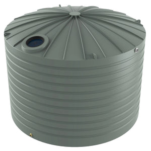 Light green plastic water storage tank on a white background