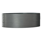 Wallaby grayish-brown corrugated metal plunge pool on a white background