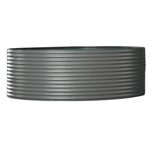 Wallaby grayish-brown corrugated metal plunge pool on a white background