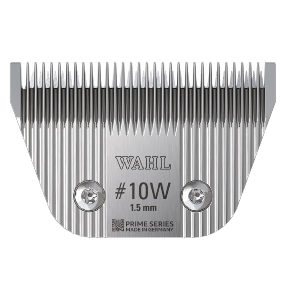 Wahl wide hair clipper blade with model number 10W on a white background