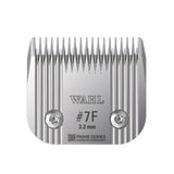 Wahl fine hair clipper blade with model number 7F on a white background
