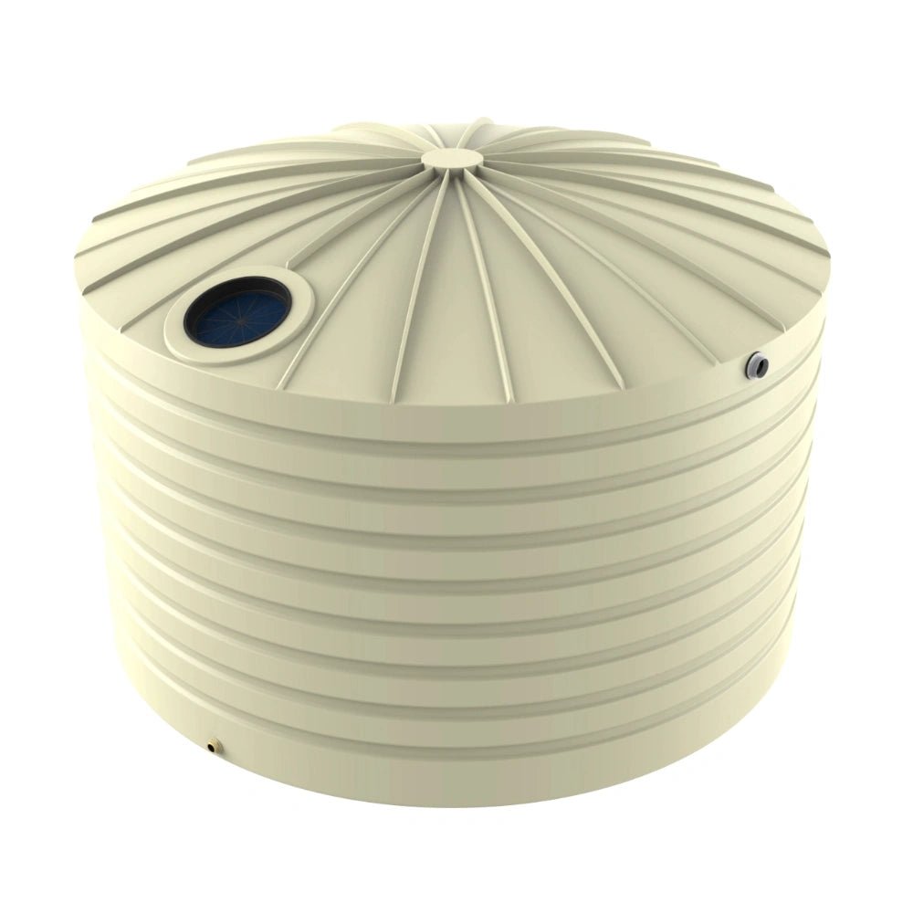 18889- Tanks-Bushmans 22500L Round Water Tank-Smooth Cream - Austral Ag
