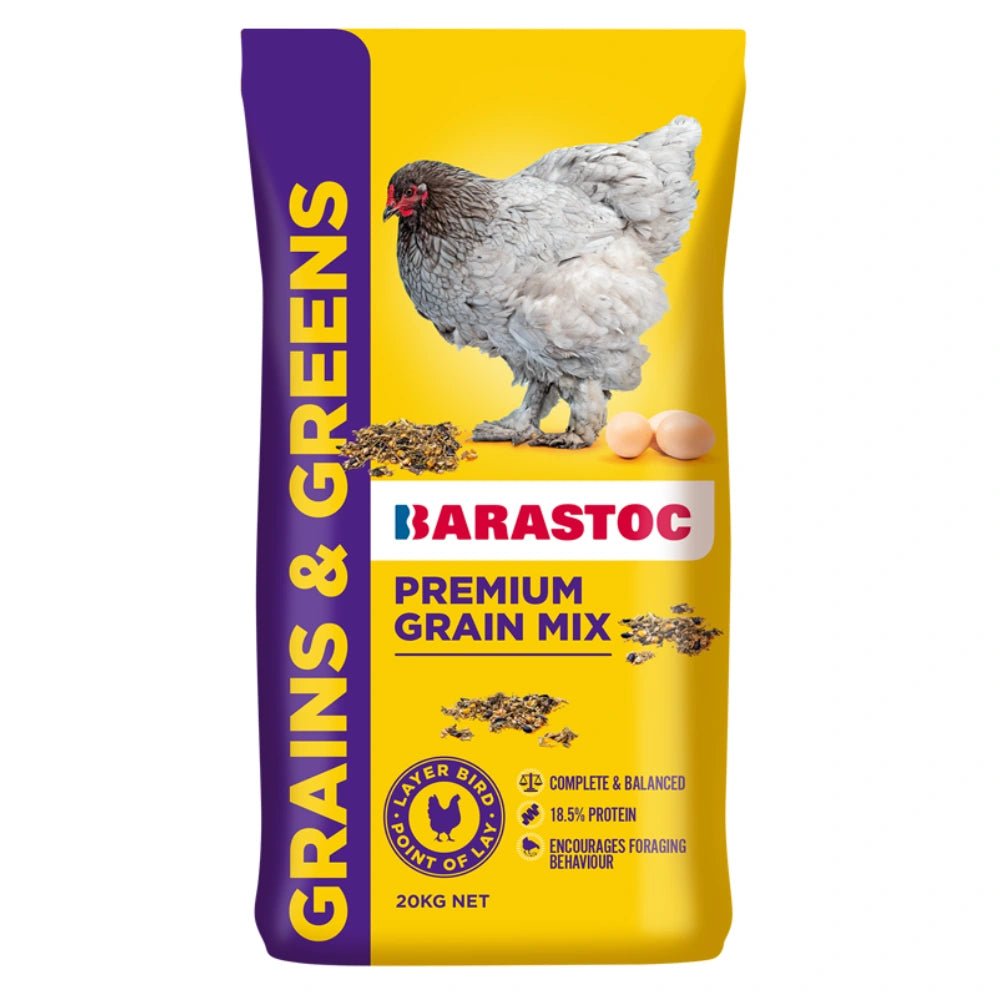 18894 - Feed - Barastoc Grains and Greens - Chicken Feed - 20kg - Austral Ag