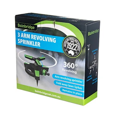 18985 - Hardware - 3 Arm Revolving 360 Degree Garden Sprinkler - Austral Ag