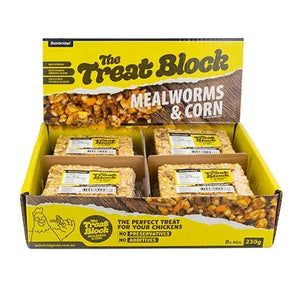 18992 - Supplementation - Chicken Treat - Flock Blocks with Dried Mealworms - Mealworms & Corn - Austral Ag