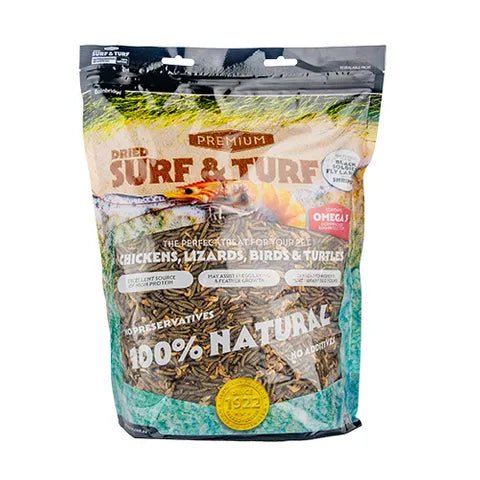 18995 - Supplementation - Chicken Treat - Surf and Turf - Black Soldier Fly Larvae and Shrimp - 750g - Austral Ag
