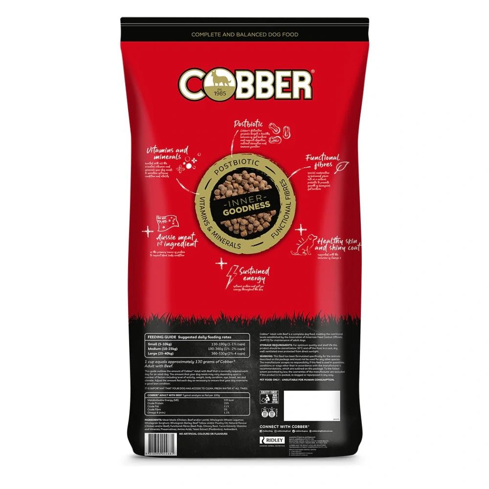 19024 - Feed - Cobber Adult Dog Food with Beef - 20kg - Austral Ag