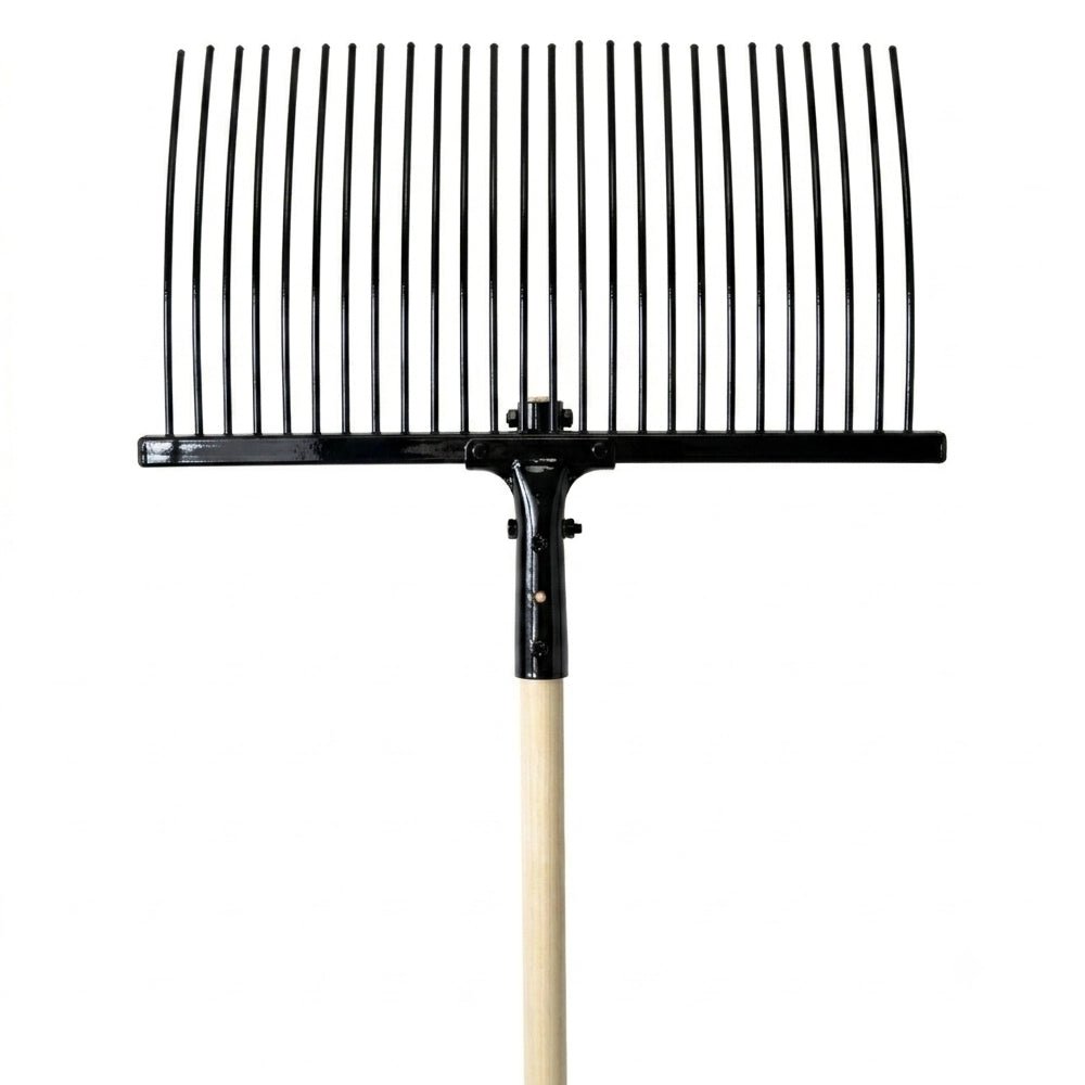 19031- Hardware-Millenia Stable Fork - Jumbo Rake-Black - Austral Ag