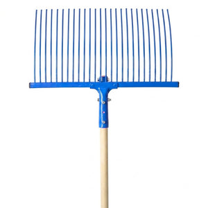 19032- Hardware-Millenia Stable Fork - Jumbo Rake-Blue - Austral Ag