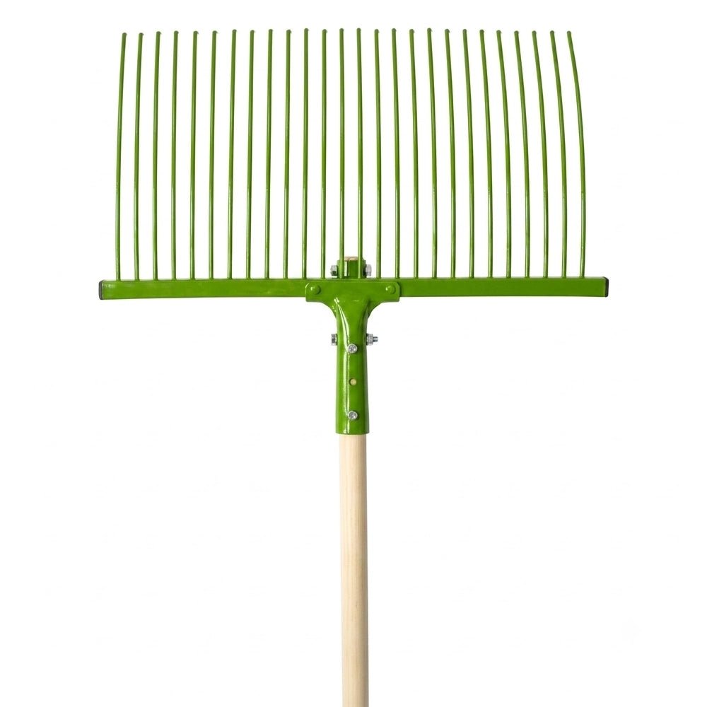 19033- Hardware-Millenia Stable Fork - Jumbo Rake-Green - Austral Ag