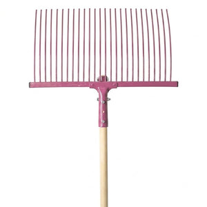 19034- Hardware-Millenia Stable Fork - Jumbo Rake-Pink - Austral Ag