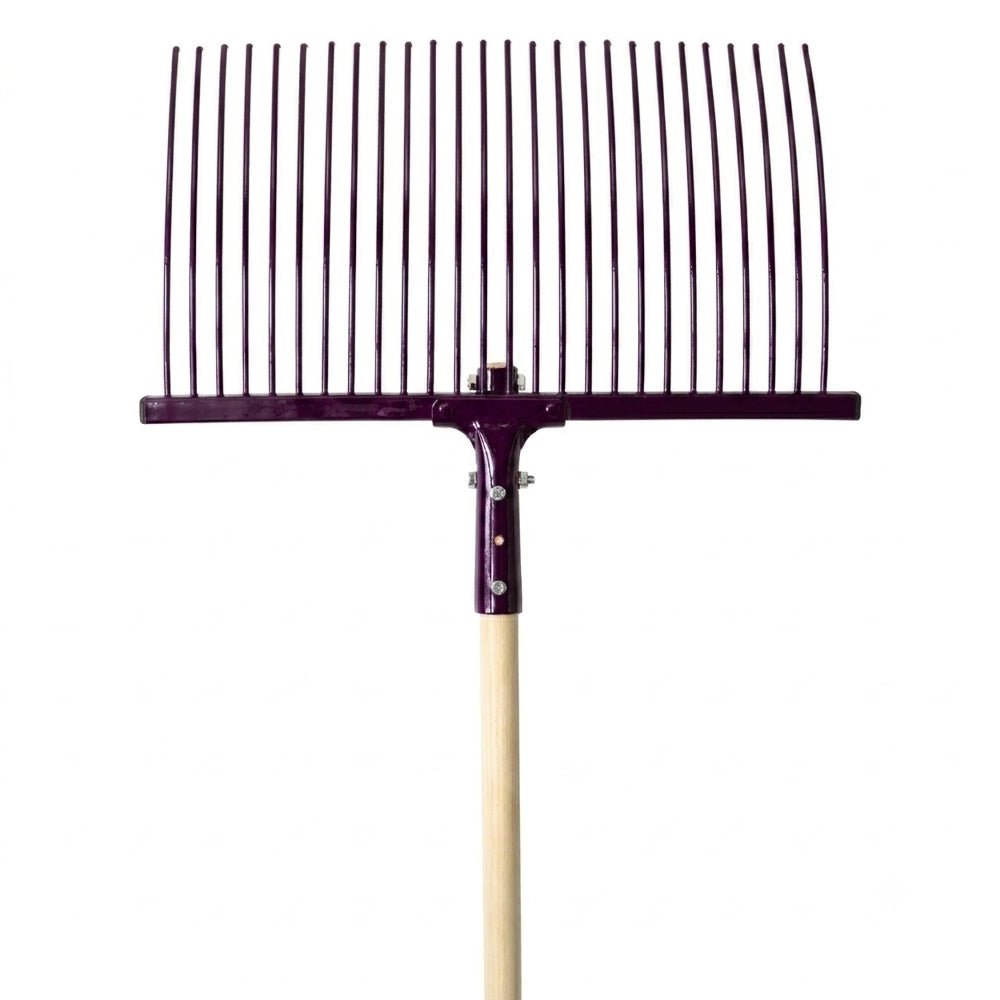 19035- Hardware-Millenia Stable Fork - Jumbo Rake-Purple - Austral Ag
