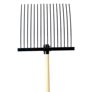 19037- Hardware-Millenia Stable Fork - Junior Rake-Black - Austral Ag