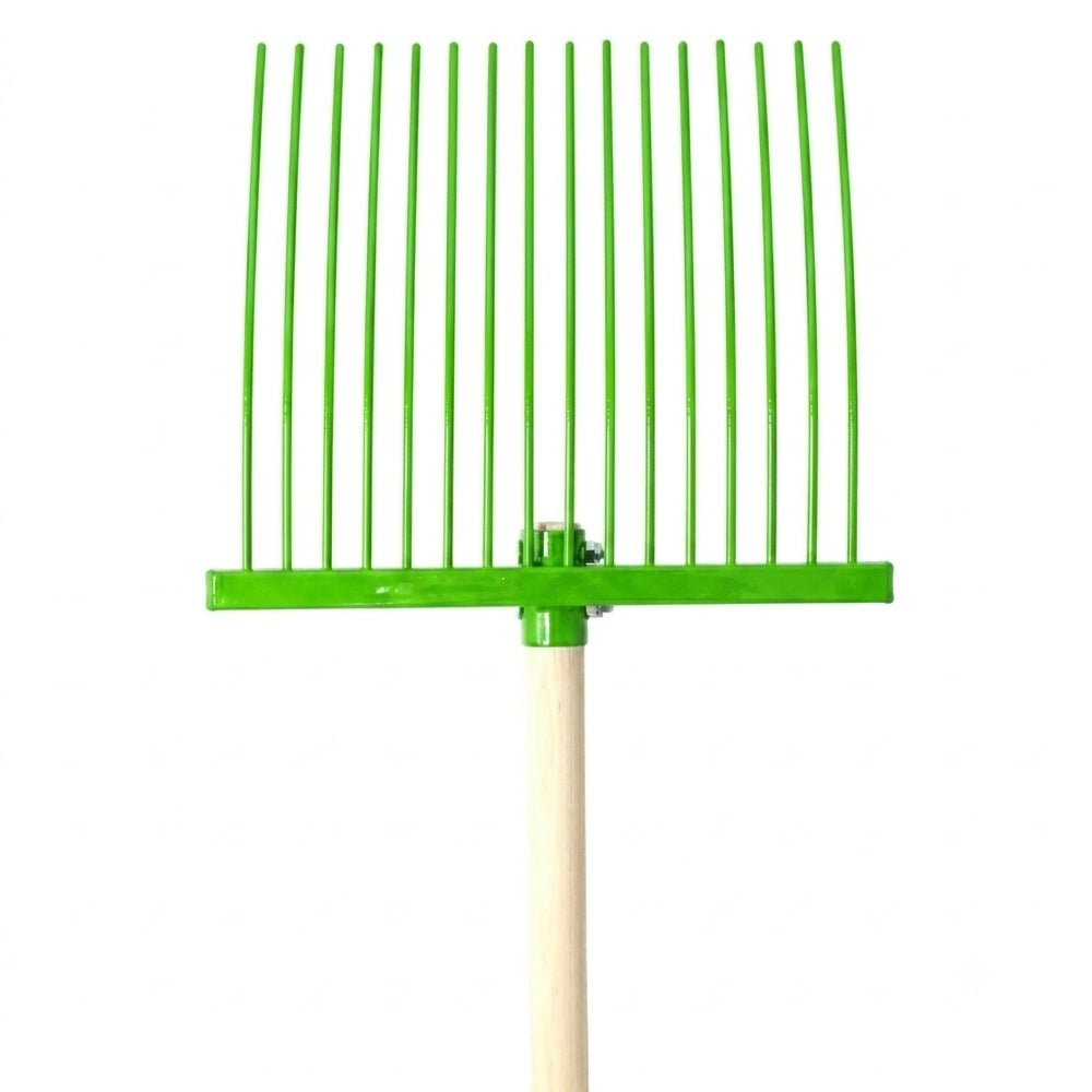 19039- Hardware-Millenia Stable Fork - Junior Rake-Green - Austral Ag