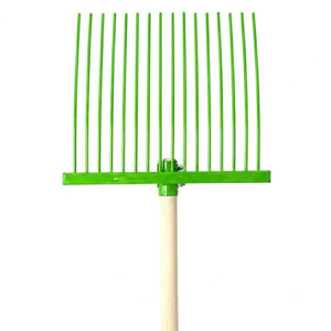 19039- Hardware-Millenia Stable Fork - Junior Rake-Green - Austral Ag