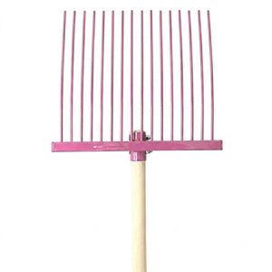 19040- Hardware-Millenia Stable Fork - Junior Rake-Pink - Austral Ag