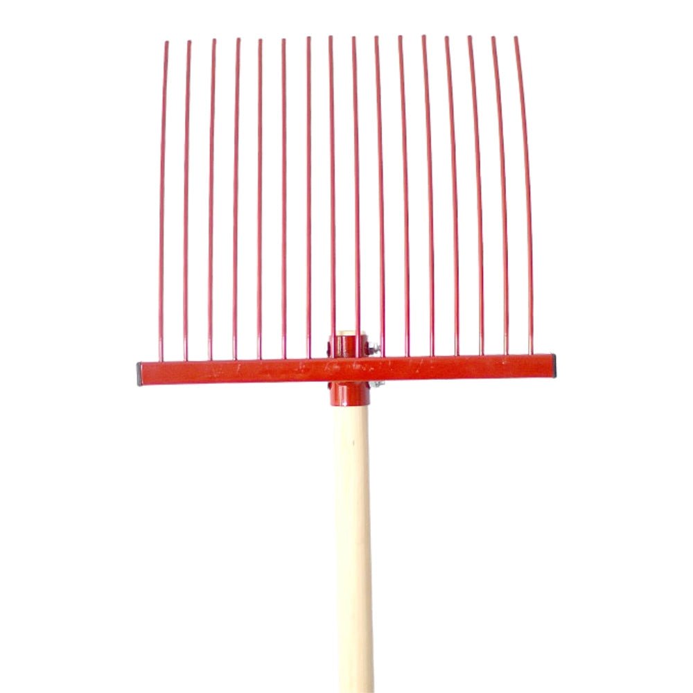 19042- Hardware-Millenia Stable Fork - Junior Rake-Red - Austral Ag