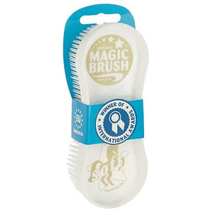 19173- Animal Accessories-MagicBrush Equine - Horse Grooming Brush-Soft White Lily - Austral Ag