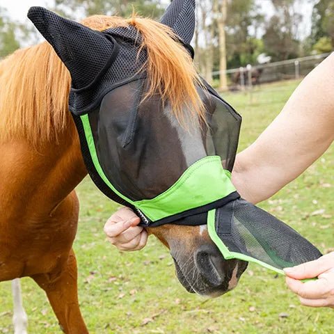 19181- Animal Accessories-Fly Mask - Professional with Ears-Cob - Austral Ag