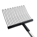 19187- Hardware-Economy Rubber Matting Stable Fork - Metal - Aluminium Handle-Black - Austral Ag