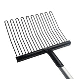 19187- Hardware-Economy Rubber Matting Stable Fork - Metal - Aluminium Handle-Black - Austral Ag