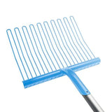 19188- Hardware-Economy Rubber Matting Stable Fork - Metal - Aluminium Handle-Blue - Austral Ag
