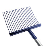 19190- Hardware-Economy Rubber Matting Stable Fork - Metal - Aluminium Handle-Navy - Austral Ag