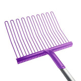 19192- Hardware-Economy Rubber Matting Stable Fork - Metal - Aluminium Handle-Purple - Austral Ag