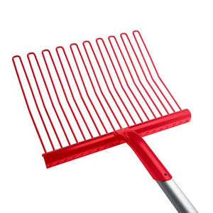 19193- Hardware-Economy Rubber Matting Stable Fork - Metal - Aluminium Handle-Red - Austral Ag