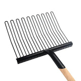 19194- Hardware-Economy Rubber Matting Stable Fork - Metal - Wooden Handle-Black - Austral Ag