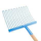 19195- Hardware-Economy Rubber Matting Stable Fork - Metal - Wooden Handle-Blue - Austral Ag