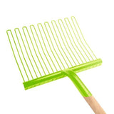 19196- Hardware-Economy Rubber Matting Stable Fork - Metal - Wooden Handle-Green - Austral Ag