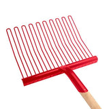 19200- Hardware-Economy Rubber Matting Stable Fork - Metal - Wooden Handle-Red - Austral Ag
