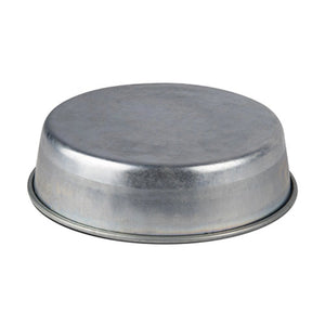 19259- Animal Accessories-Galvanised Round Feed Plate-Small - 21cm - Austral Ag