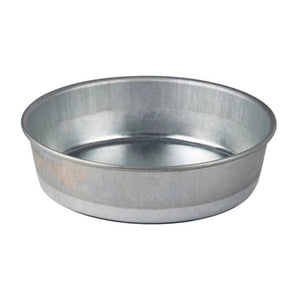 19259- Animal Accessories-Galvanised Round Feed Plate-Small - 21cm - Austral Ag