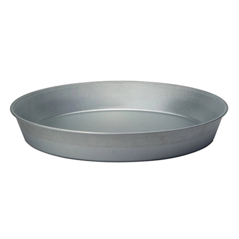 19259- Animal Accessories-Galvanised Round Feed Plate-Small - 21cm - Austral Ag