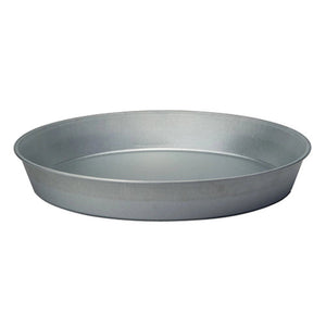19259- Animal Accessories-Galvanised Round Feed Plate-Small - 21cm - Austral Ag