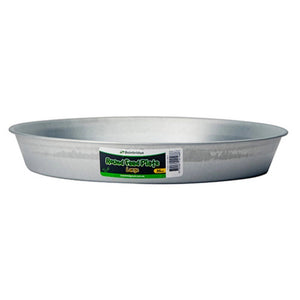 19261- Animal Accessories-Galvanised Round Feed Plate-Large - 36cm - Austral Ag